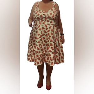 Ixia Modcloth Watermelon 🍉 print dress 4X